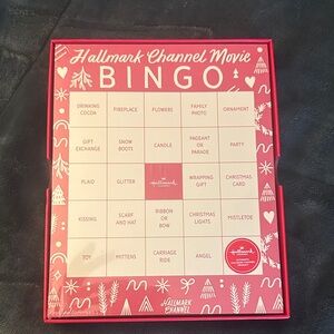 Hallmark Channel Movie Red and White Movie Bingo Game Tear off bingo pad